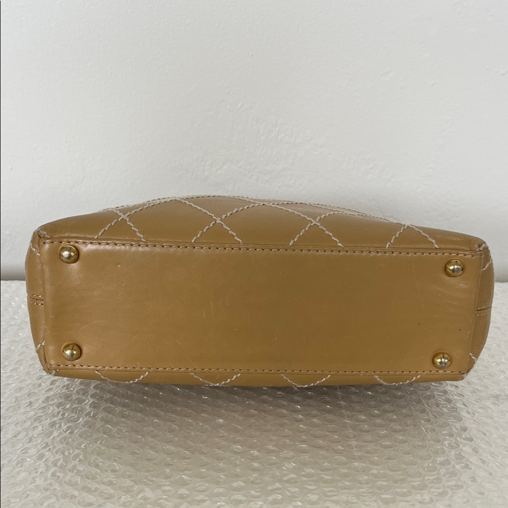 Chanel Classic Tan Quilted Leather Shopper Tote Bag - Picture 14 of 14